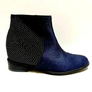 Schutz Chelsea Louise Studded Calf Hair Booties